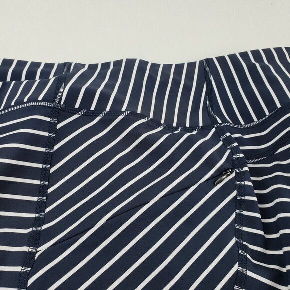 Athleta Contender 7/8 High Rise Legging Womens XL Blue Stripe 25" Stretch Tight - Picture 6 of 14